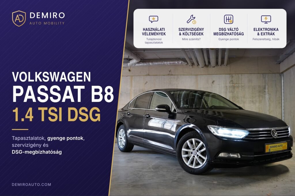 Volkswagen Passat B8 1.4 TSI DSG – tapasztalatok, gyenge pontok, szervizigény és DSG-megbízhatóság