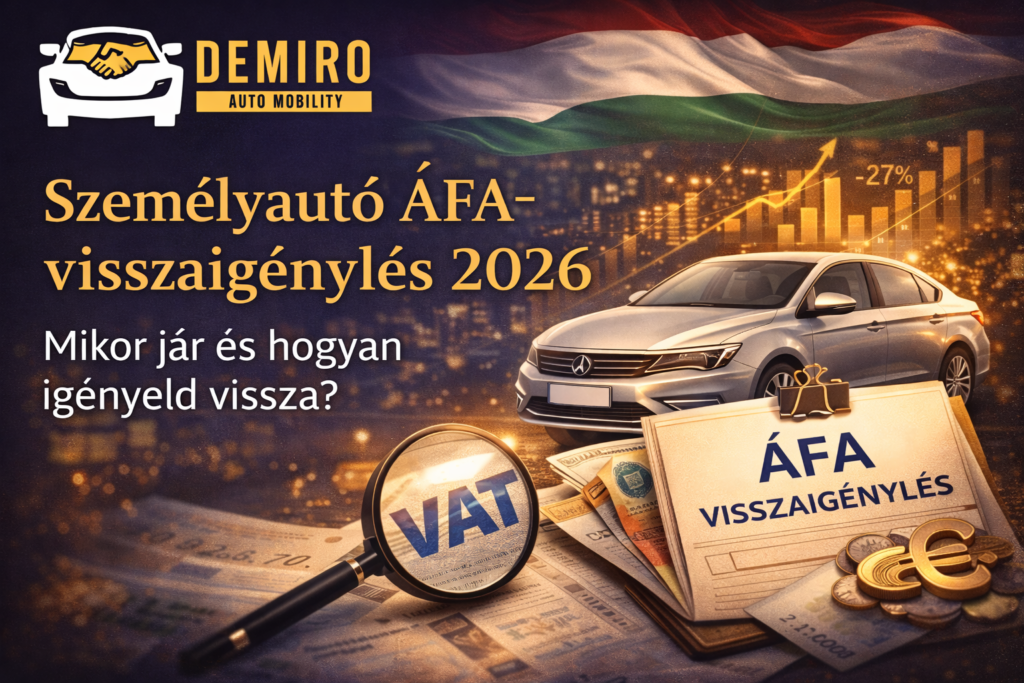 Személyautó ÁFA-visszaigénylés 2026 – Mikor jár és hogyan igényeld vissza?